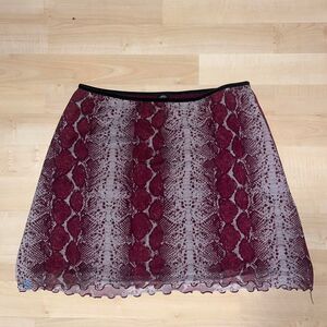 Urban-outfitters Women's Burgundy and Red Skirt